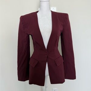 House Of Cb Women's Burgundy Blazer